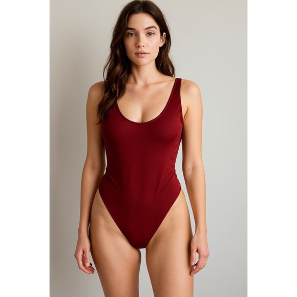 Abercrombie & Fitch Other - Abercrombie & Fitch Maroon High Cut Scoop Back One Piece Swimsuit L